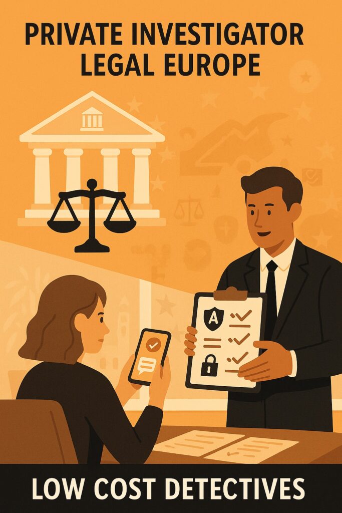 Low Cost Detectives - Private Investigator Legal Europe