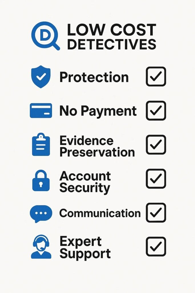 Low Cost Detectives - Sextortion what to do Johannesburg - Checklist