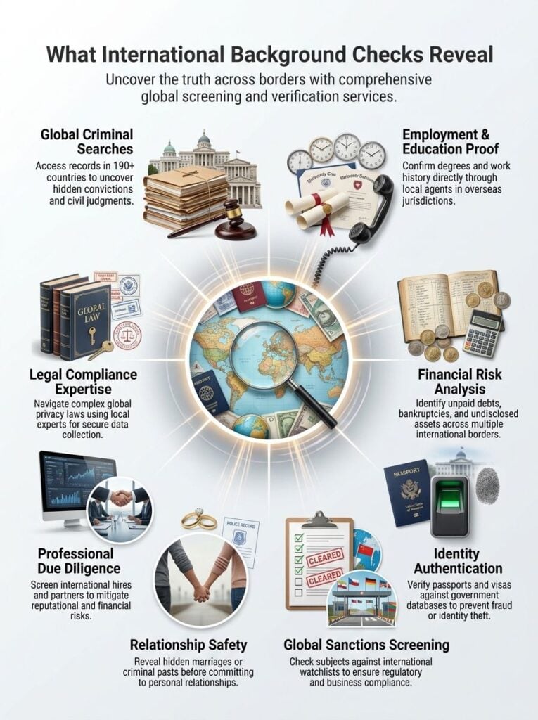 low cost detectives - what international background checks reveal - infographic